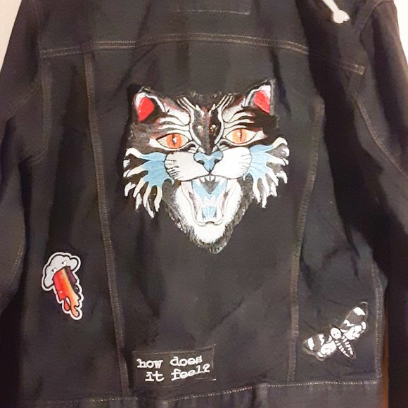 Embroidered Express Jeans Jacket - Picture 2 of 4